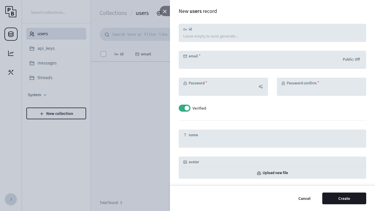 Creating a user